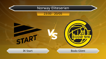 Norway Eliteserien - IK Start vs Bodo Glimt